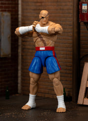 Jada Sagat deluxe Tiger Knee pose for dramatic mid-action display
