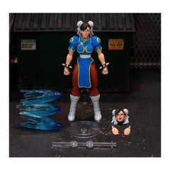 Jada Street Fighter II Chun-Li 6-inch scale figure for compact shelf display.