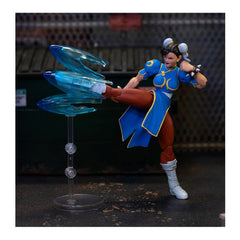 Jada Street Fighter II Chun-Li figure close-up detail for authentic sculpt.