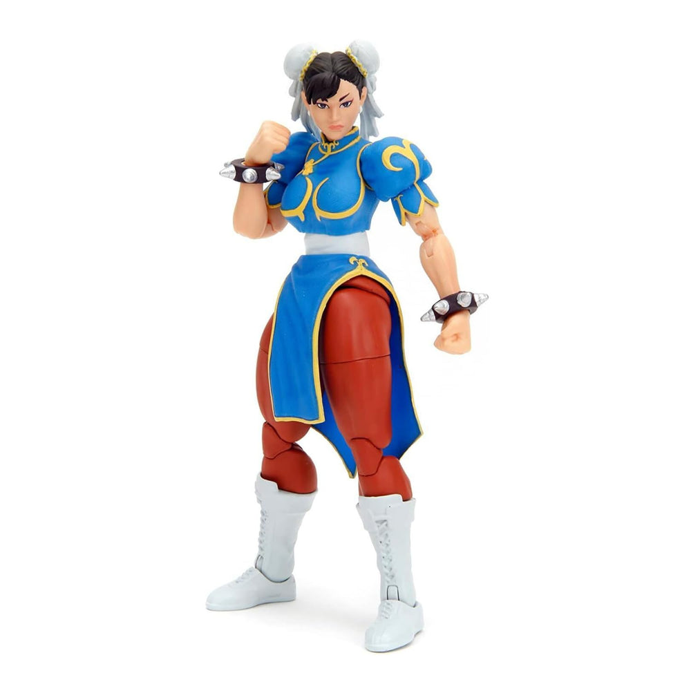 Jada Street Fighter II Chun-Li figure front view for display and fan collection.
