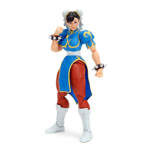 Jada Street Fighter II Chun-Li figure front view for display and fan collection.