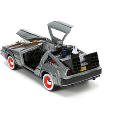 Jada Time Machine with working wheels and rubber tires for realistic play and display