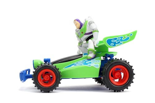 Jada Toy Story Turbo Buggy USB rechargeable battery keeps the adventure going without extra batteries.