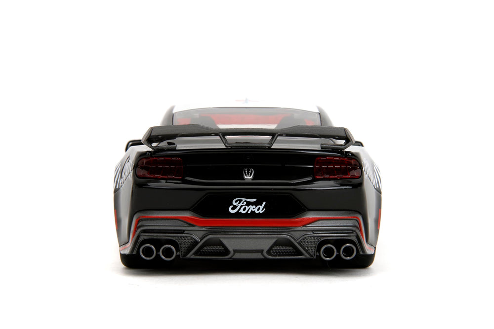 Jada Toys Bigtime Muscle Mustang Dark Horse glossy finish on display stand out