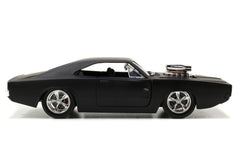 Jada Toys Furious 7 1970 Dodge Charger rubber tires provide authentic texture for play or display.