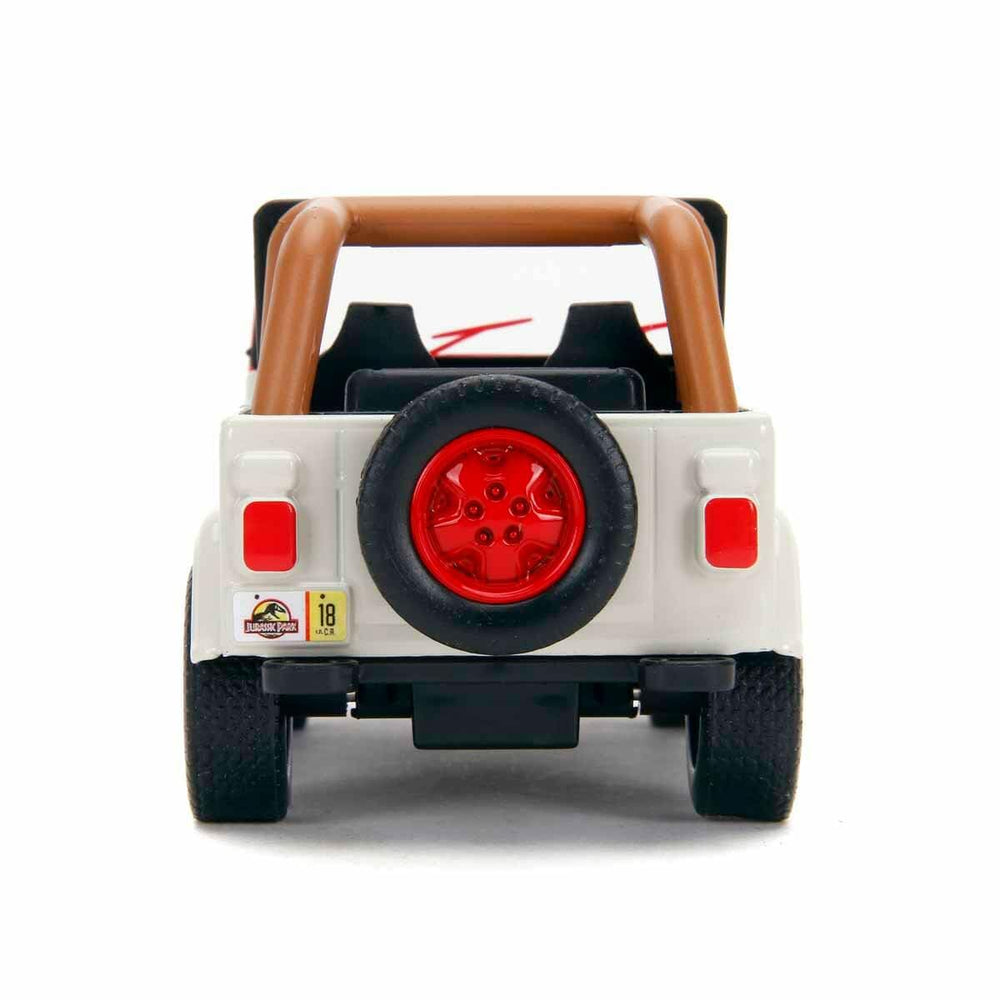 Jada Toys Jurassic World Jeep Wrangler 1:32 rubber tires enhance authentic grip