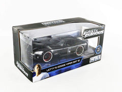 Jada Letty's Viper real rubber tires enhance realism.