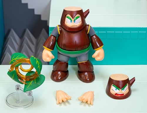 Interchangeable head 1 offers customizable expression for Wood Man.