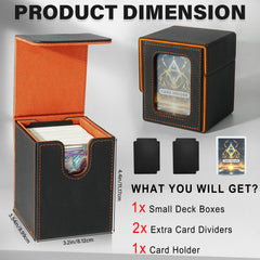 Capacity view of 100 double-sleeved cards in Jaffzora box