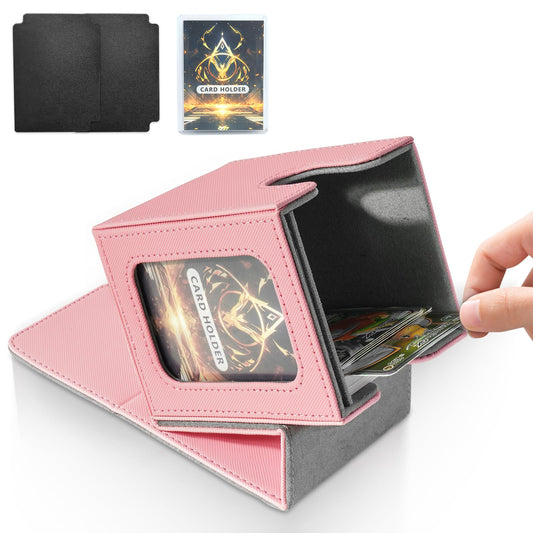 Jaffzora deck box with commander window for quick card identification and access.