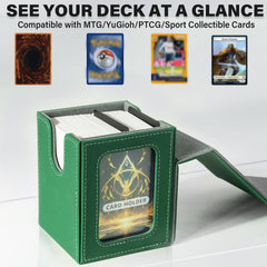 Jaffzora deck box with magnetic closure for secure transport