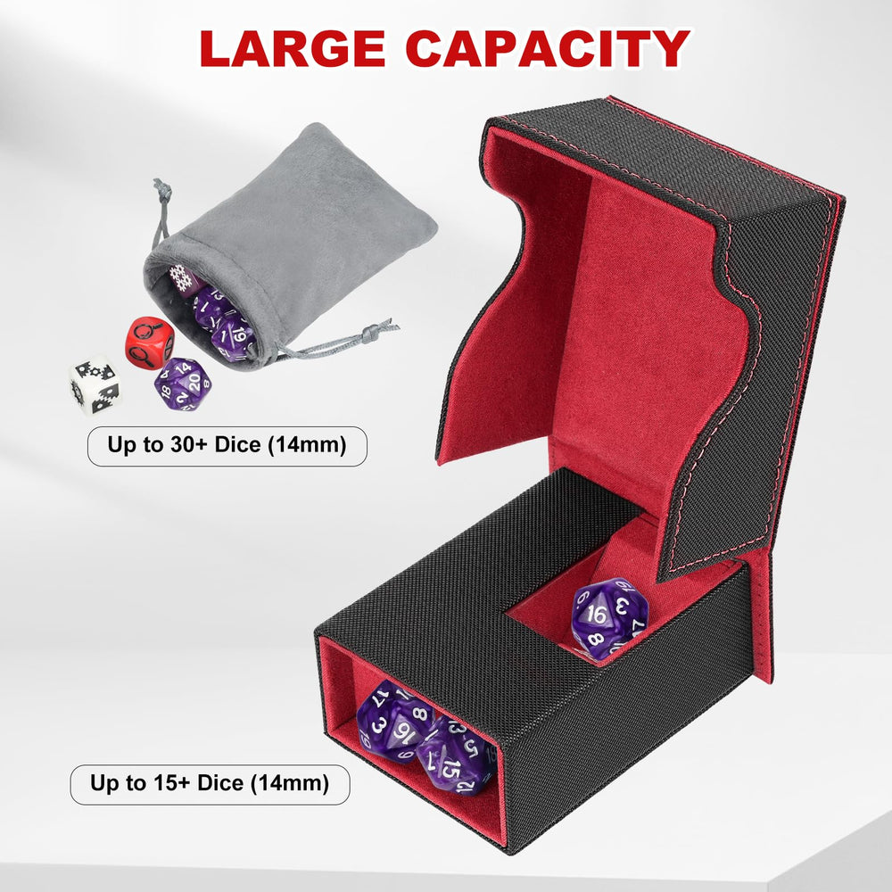 Jaffzora PU leather dice organizer protects dice during travel