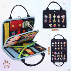 JAGSYJOY Busy Book Toddlers Zipper promotes dressing skills and independence.