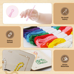 JAiiMen wooden lacing board closeup showing template variety for creative patterns.