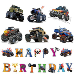 Jajajuegos monster truck birthday supplies deliver lively, kid-friendly ambiance.