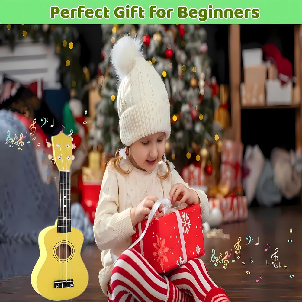 Jakeloo child guitar yellow gift-ready design enhances home music atmosphere.