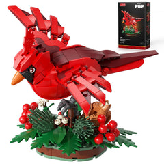 JAKI Northern Cardinal model with lifelike red plumage for desk display.