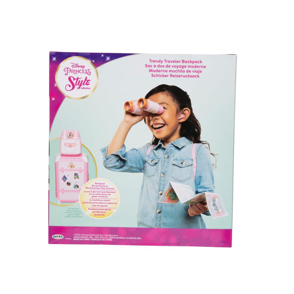 JAKKS Pacific Disney Princess Ear Buds Clip-on Case neatly stored in backpack