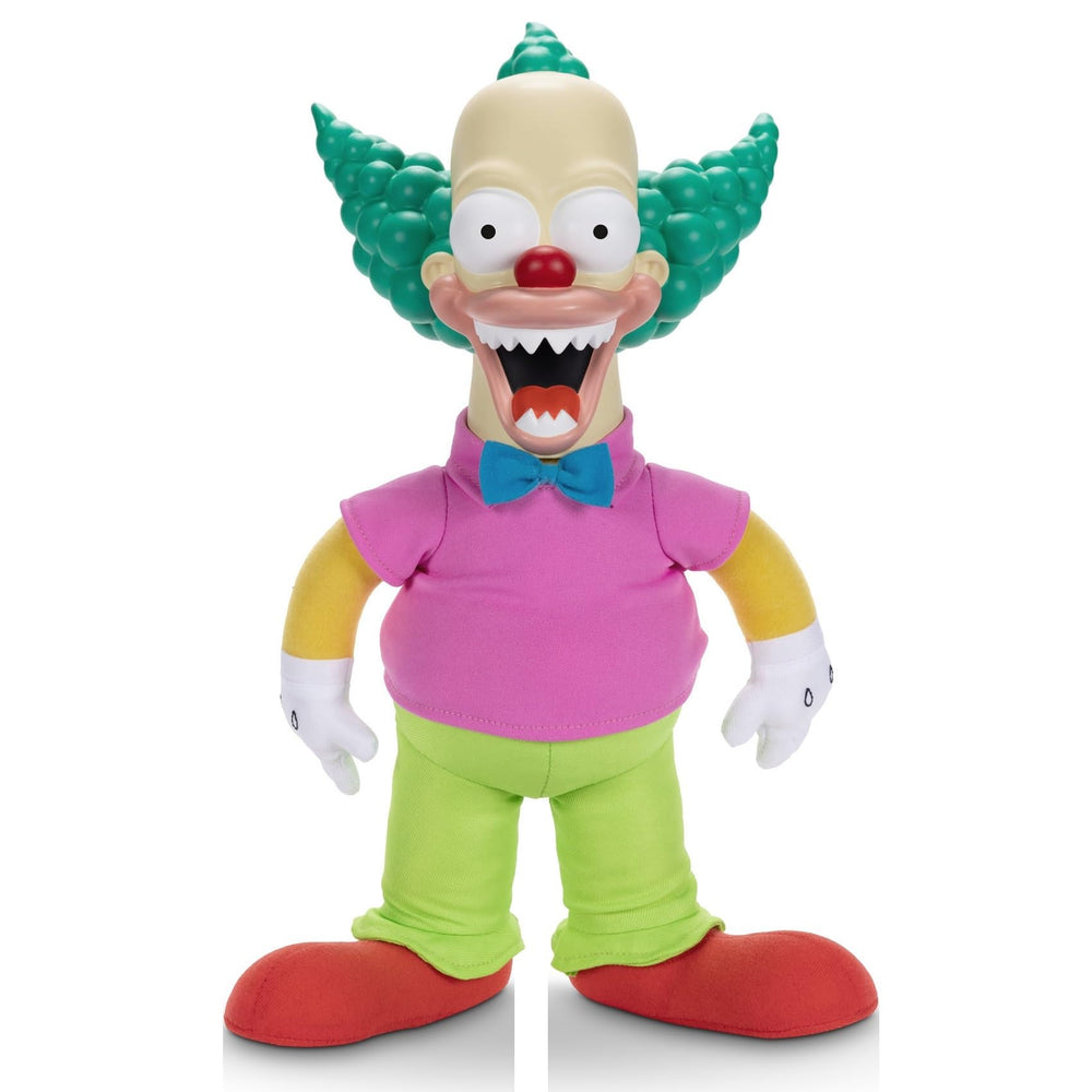 Krusty Doll 16-inch plush from Jakks Pacific, soft body ideal for display and collection.