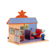 Krusty Burger Diorama with menu and take-out bag enhances imaginative play.