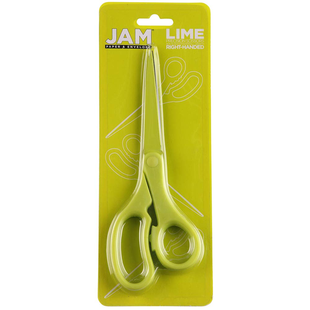 JAM Paper left- and right-handed comfort grip for versatile cutting.