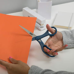 JAM Paper precision scissors in navy ideal for crafts and fabric cutting