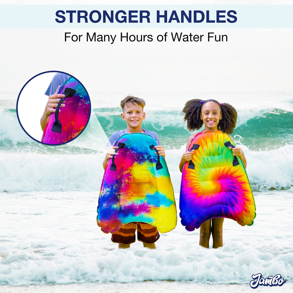 JAMBO durable nylon and PVC core resists wear at lake, pool, and waves