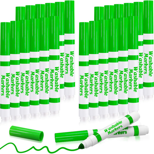 Jamlaugh light green washable markers 24pcs set for classroom art projects