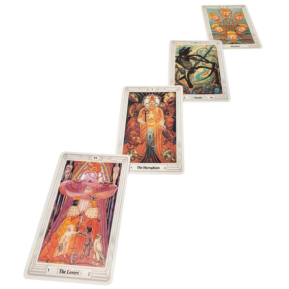 Jamron Thoth tarot deck box in English with QR-guided instructions.