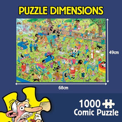 Jan van Haasteren Dog Parkour close-up of playful dogs for puzzle fans.