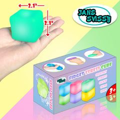 JANESVISSY glow stress cube blue front view promotes concentration and stress relief