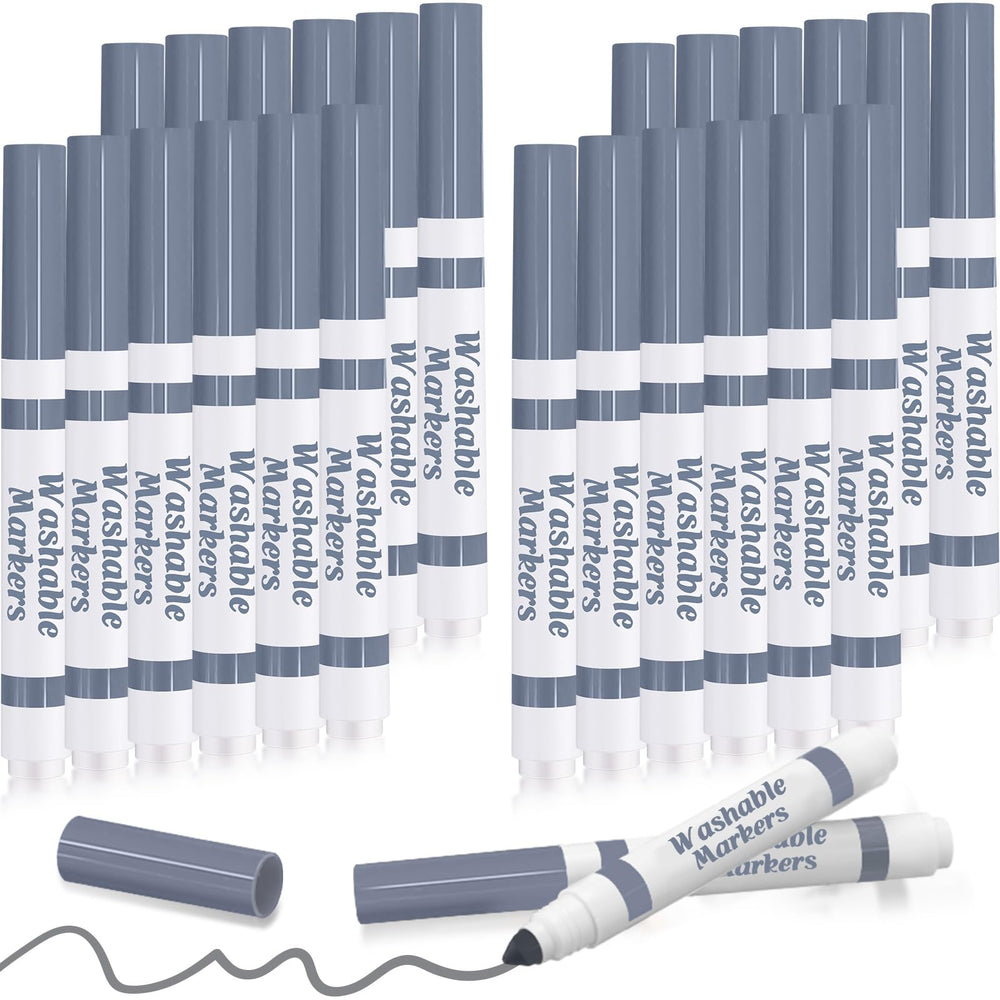 Janlaugh gray washable markers bulk with broad tips for classroom use