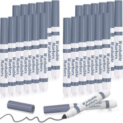 Janlaugh gray washable markers bulk with broad tips for classroom use