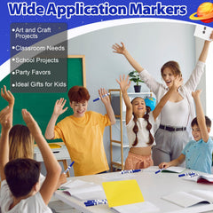 Janlaugh conical tip lets kids fill wide areas or draw fine lines