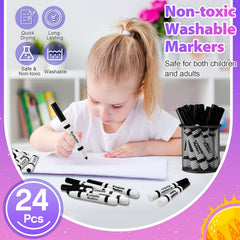 Janlaugh classroom art markers, ideal for school projects and activities.