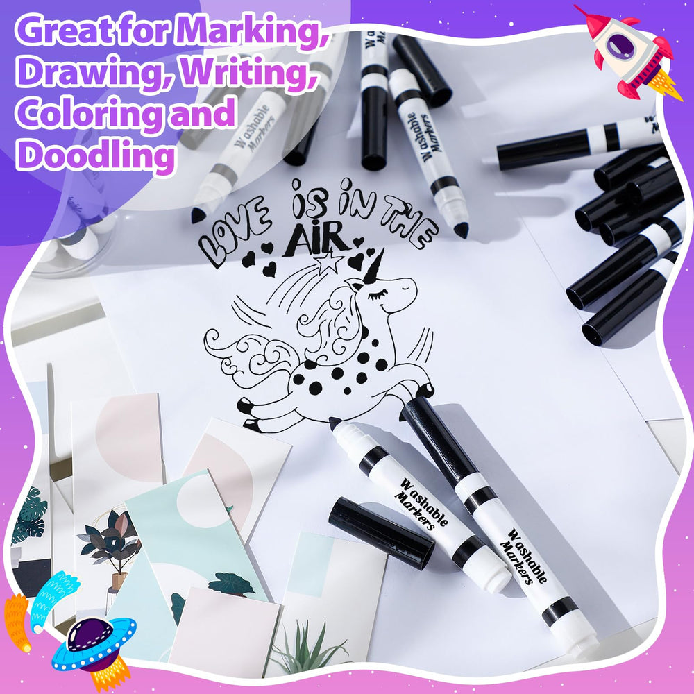 Janlaugh non-toxic, acid-free markers, odorless for safe crafting.