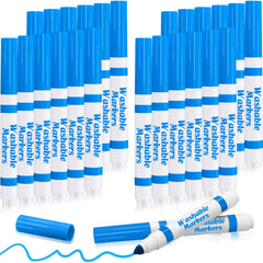 Janlaugh sky blue washable markers bulk for classroom projects and crafts.