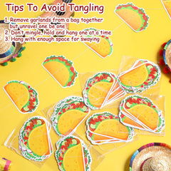 Janlaugh taco banner hanging display showing easy setup