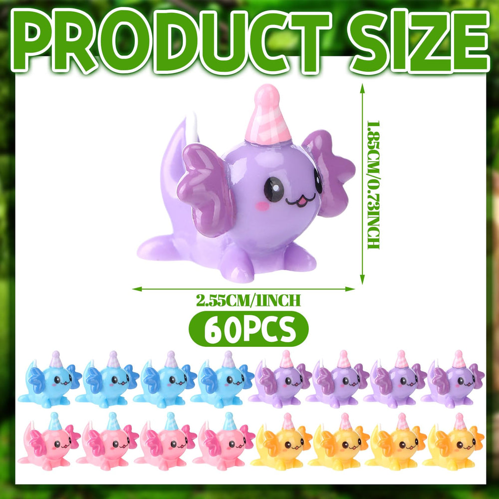 Janmercy orange birthday axolotl figure adds playful display touch.