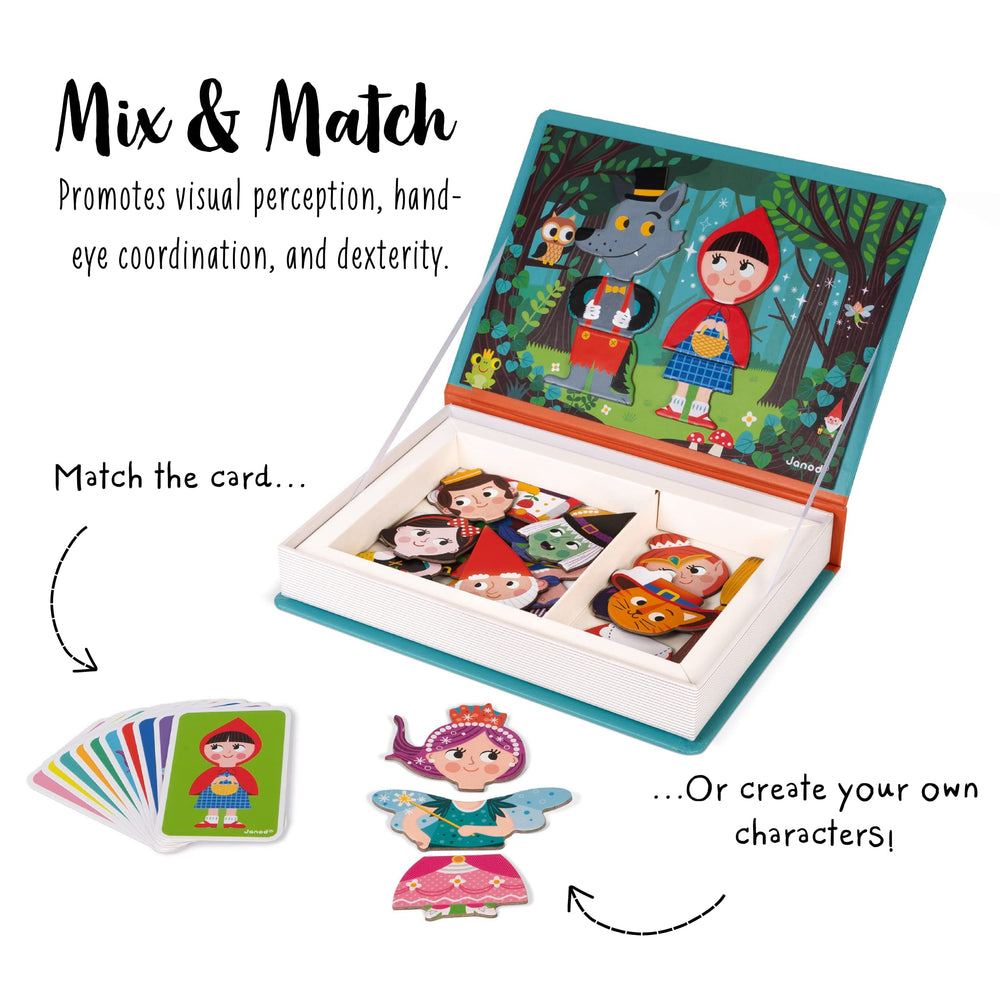 Janod Magneti'Book Fairy Tales travel-friendly learning toy