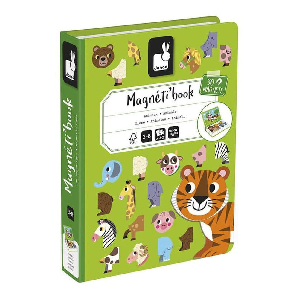 Janod MagnetiBook magnetic tiles in mix mode for new creatures