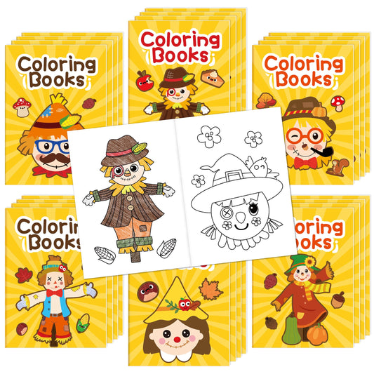 JAPBOR Fall Scarecrow coloring book cover β inviting autumn creativity for kids.
