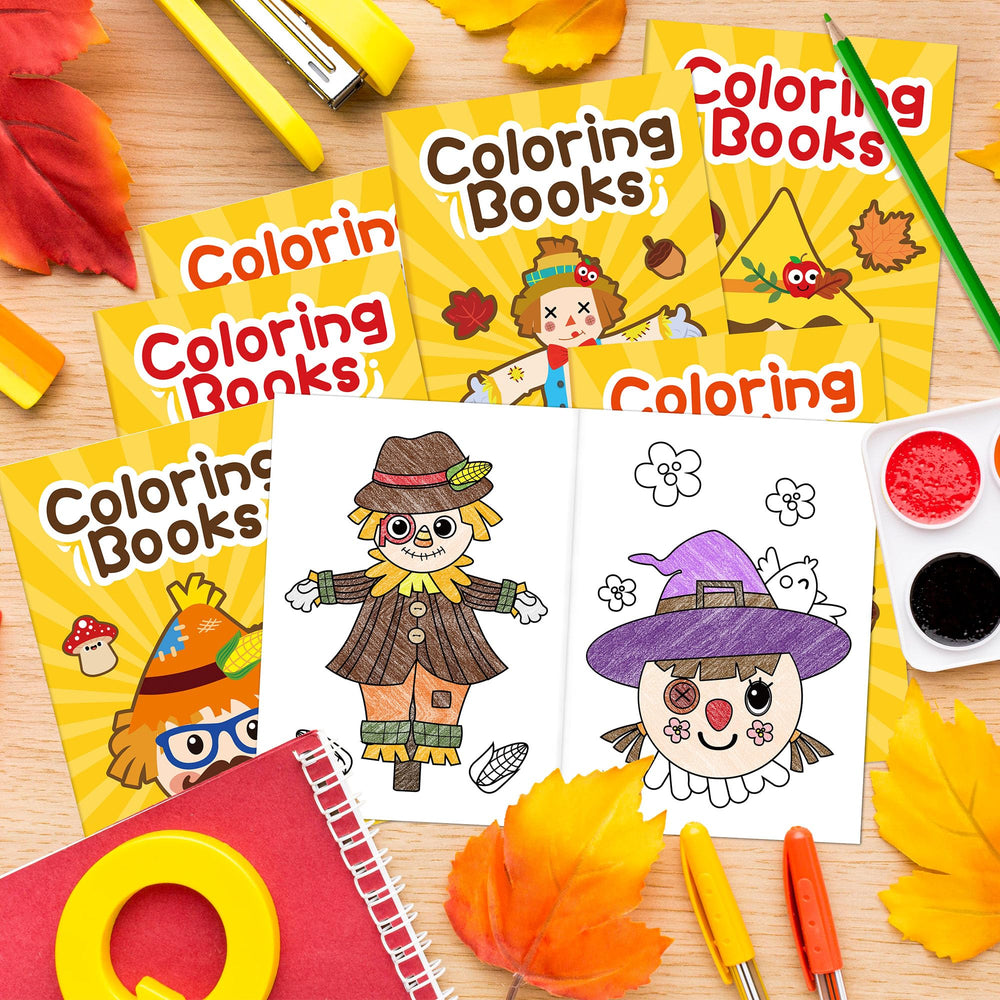 JAPBOR Fall Scarecrow coloring book packaging – easy to gift for birthdays or holidays.