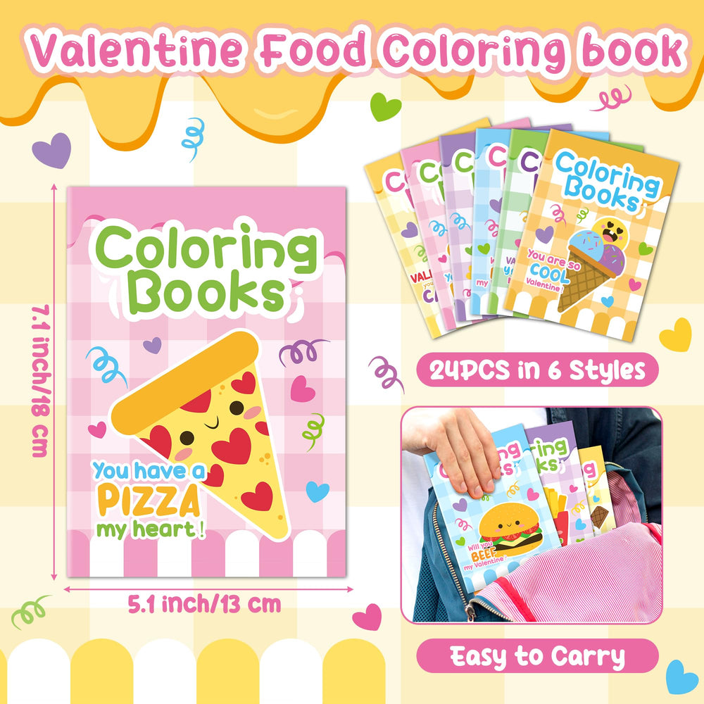 JAPBOR Valentine food theme coloring book illustration for imaginative play and learning.