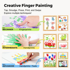 Jar Melo finger paints suitable for paper crafts and canvas