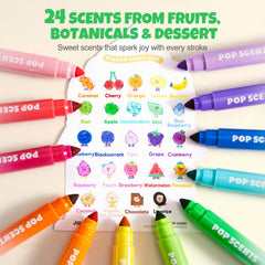 Jar Melo scented markers with portable storage case for organized on-the-go art