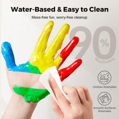 Jar Melo Easy Wash Paint: cleans from skin quickly after messy art