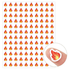 JarThenaAMCS orange fire sticker 0.5in on an envelope for seals and flair