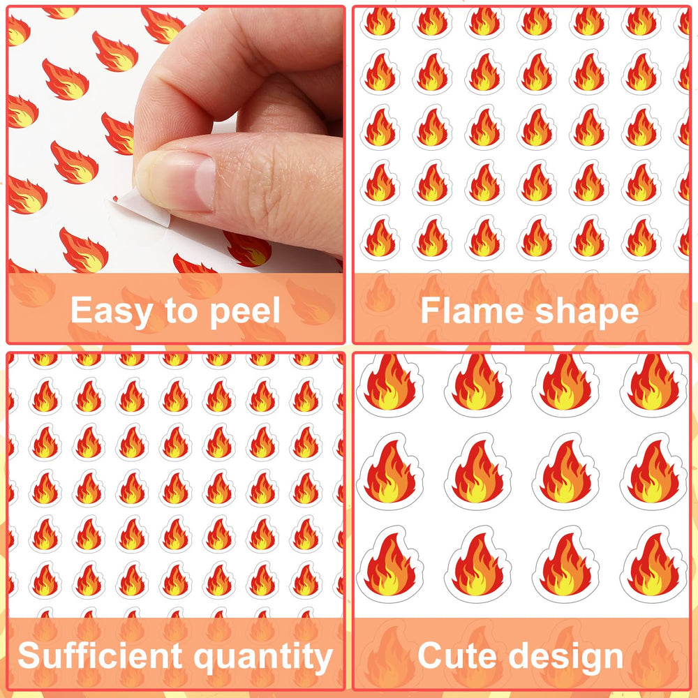 JarThenaAMCS orange fire sticker 0.5in on gift wrap for vibrant accents