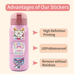 Jaskgom baseball ice cream drip stickers on guitar decorate instruments with playful sports flair.